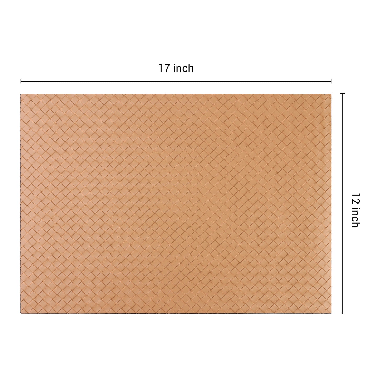 Placemats Set of 6 Leather for Kitchen Dining Table Decor Heat Resistant 17*12in