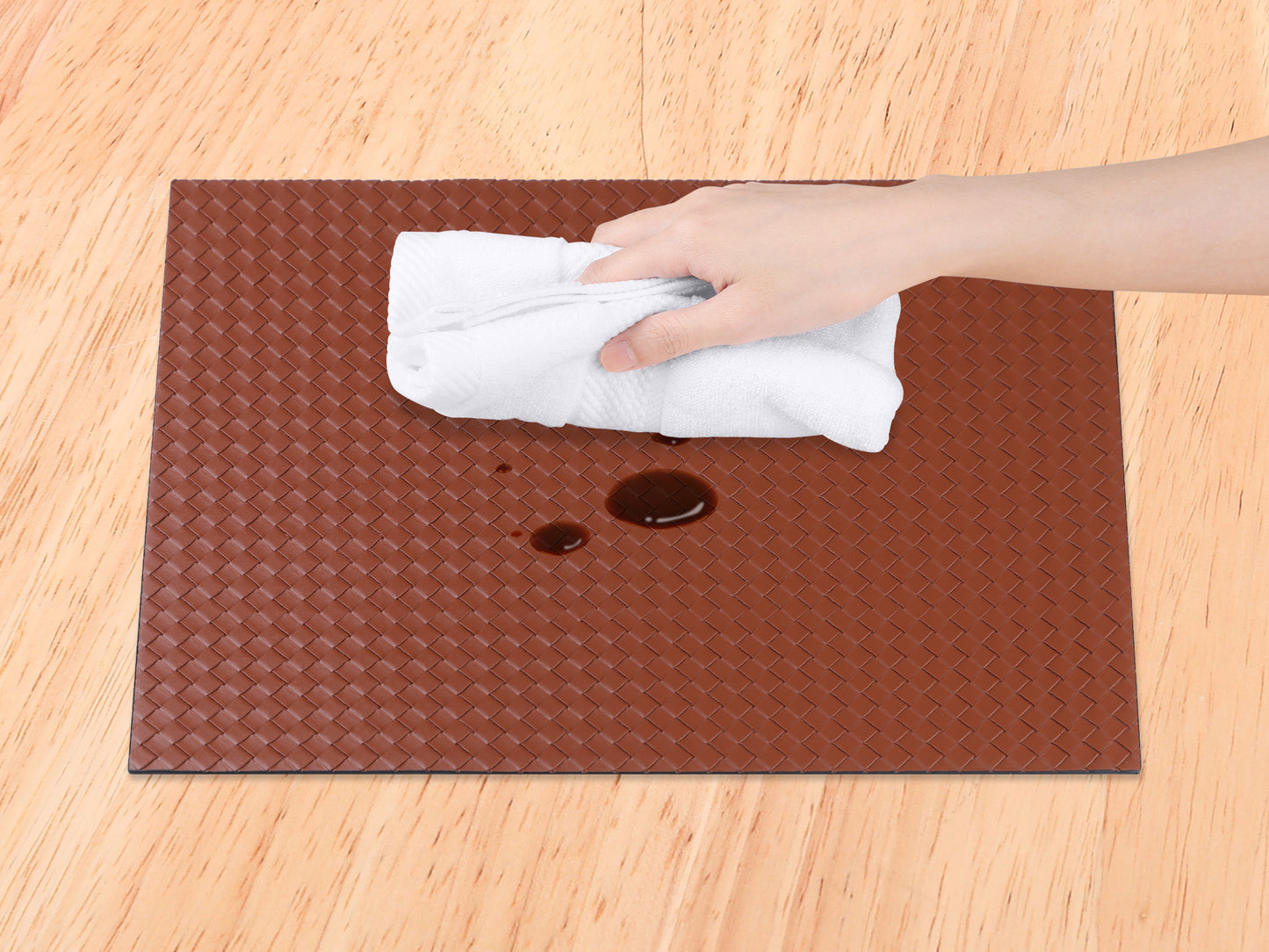 Placemats Set of 6 Leather for Kitchen Dining Table Decor Heat Resistant 17*12in