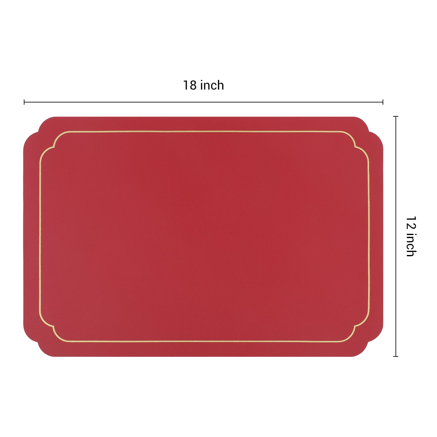 Placemats Set of 6 Leather for Kitchen Dining Table Decor Washable Heat Resistant 18*12in