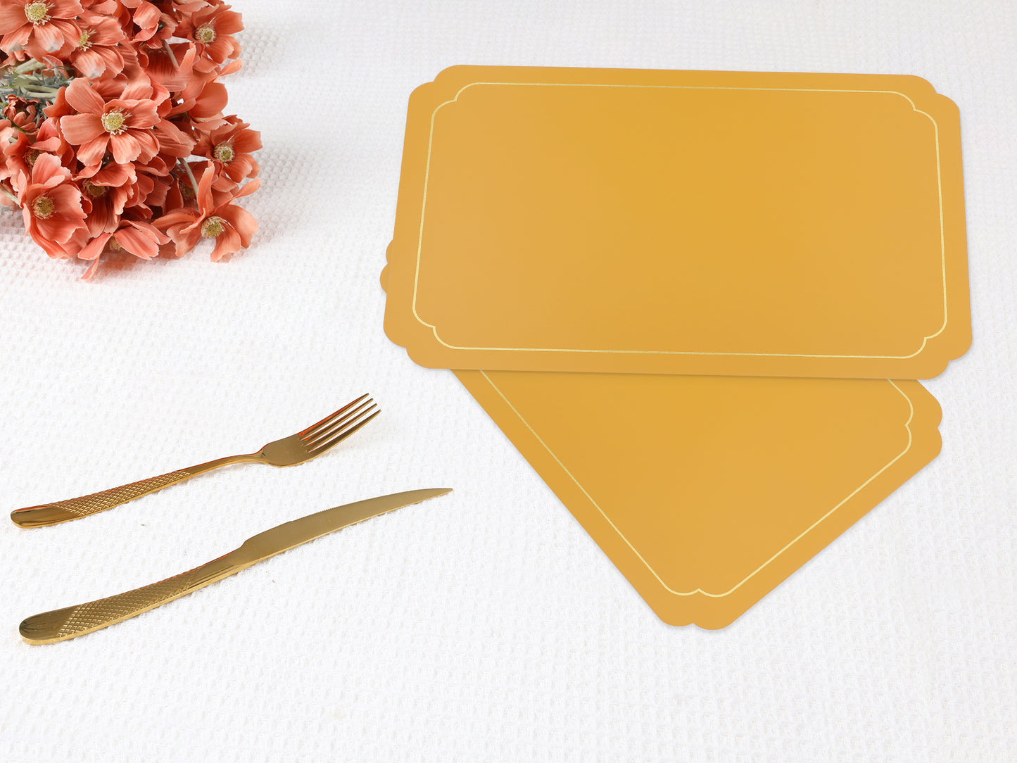 Placemats Set of 6 Leather for Kitchen Dining Table Decor Washable Heat Resistant 18*12in