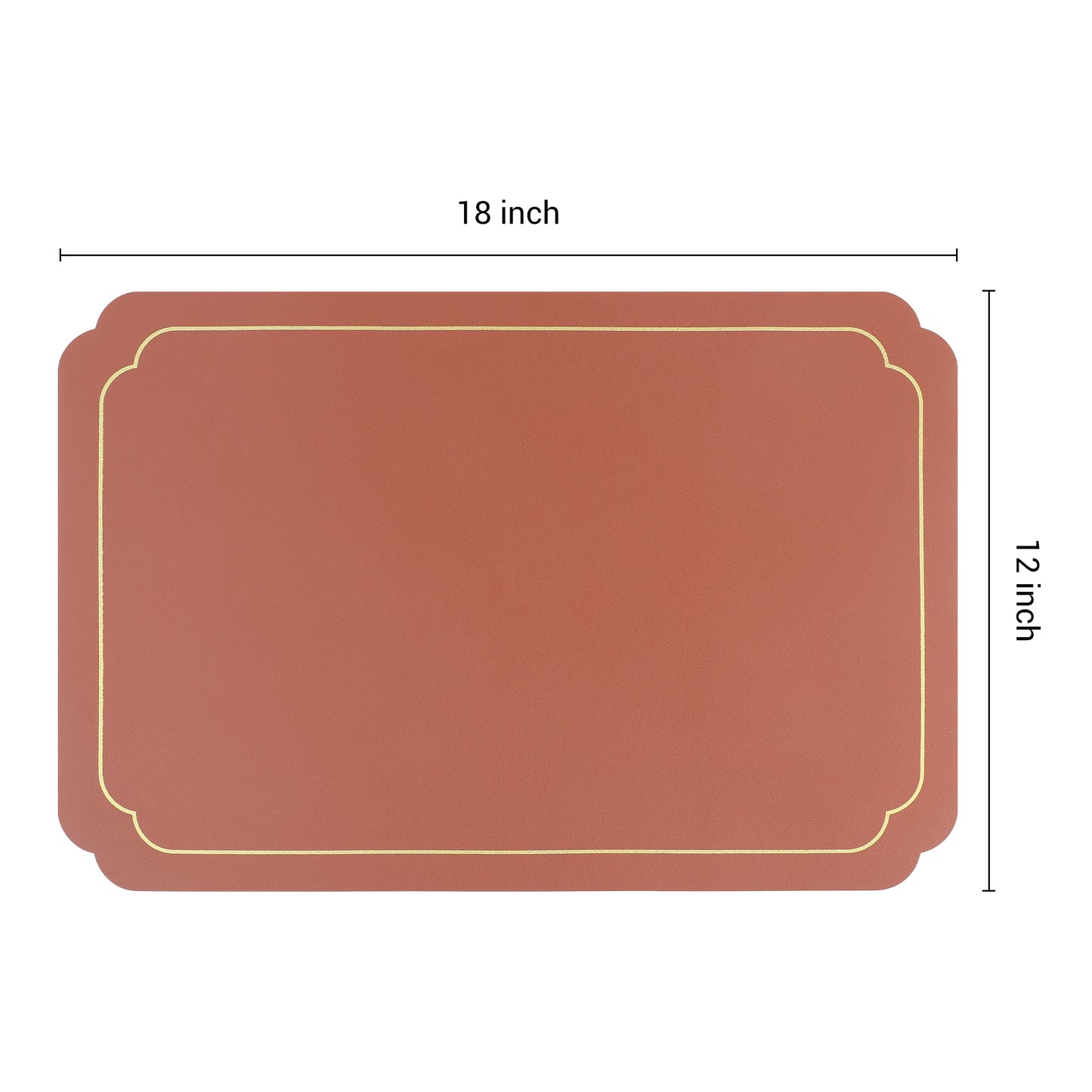 Placemats Set of 6 Leather for Kitchen Dining Table Decor Washable Heat Resistant 18*12in