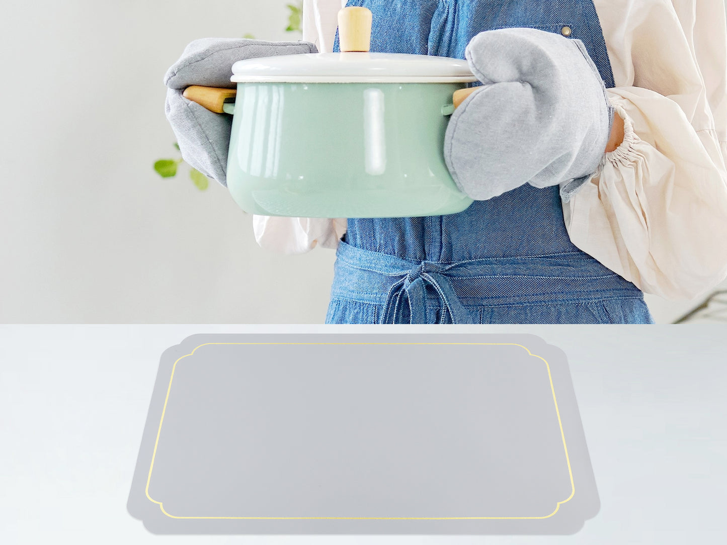 Placemats Set of 6 Leather for Kitchen Dining Table Decor Washable Heat Resistant 18*12in