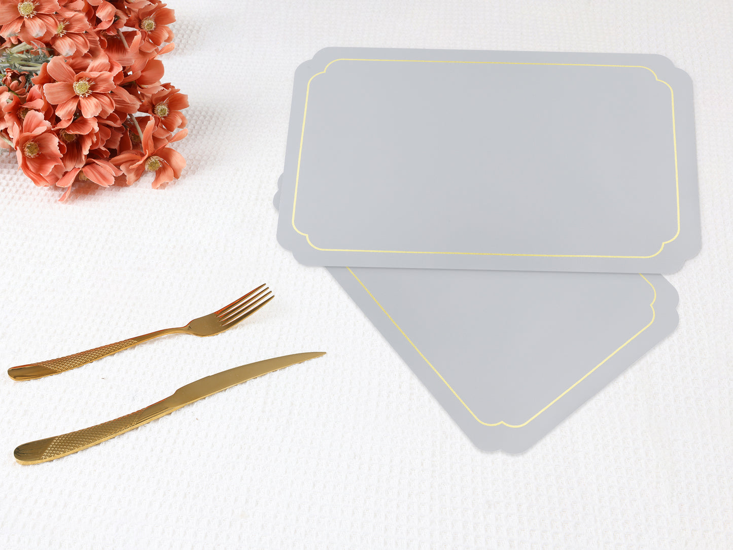 Placemats Set of 6 Leather for Kitchen Dining Table Decor Washable Heat Resistant 18*12in