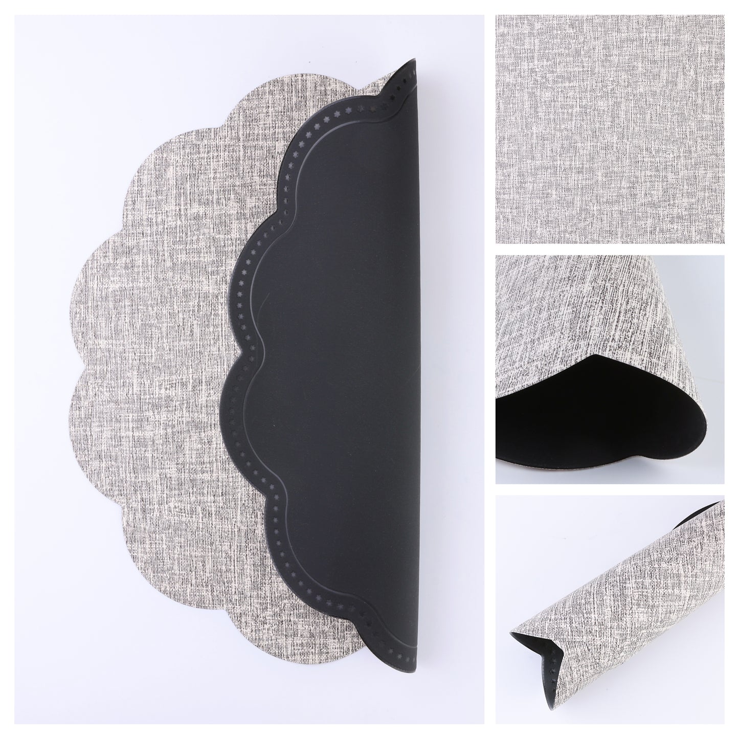 Placemats Set of 6 Flower for Kitchen Dining Table Decor Heat Resistant 15*15in