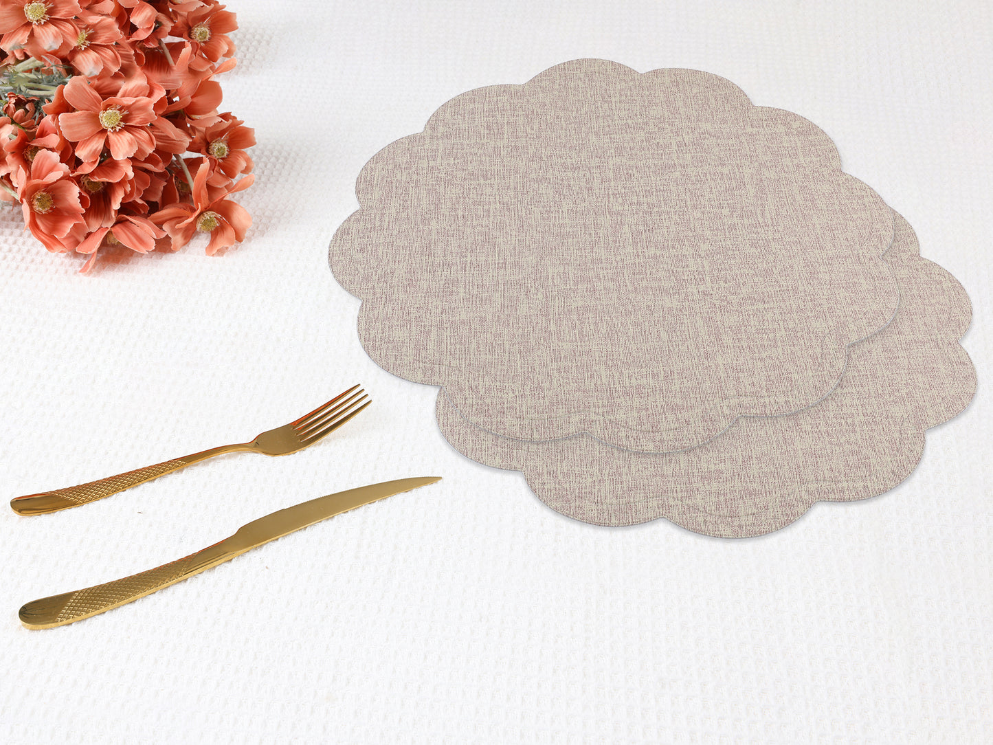 Placemats Set of 6 Flower for Kitchen Dining Table Decor Heat Resistant 15*15in