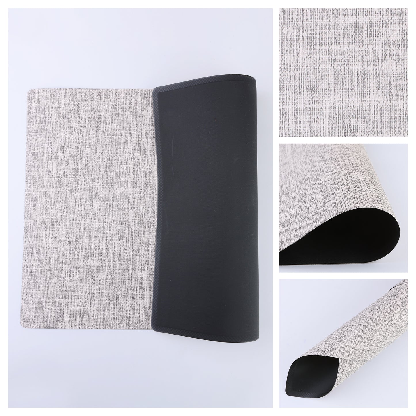 Juego de 6 manteles individuales de PU para decoración de mesa de cocina y comedor, lavables y resistentes al calor, 45,7 x 30,5 cm