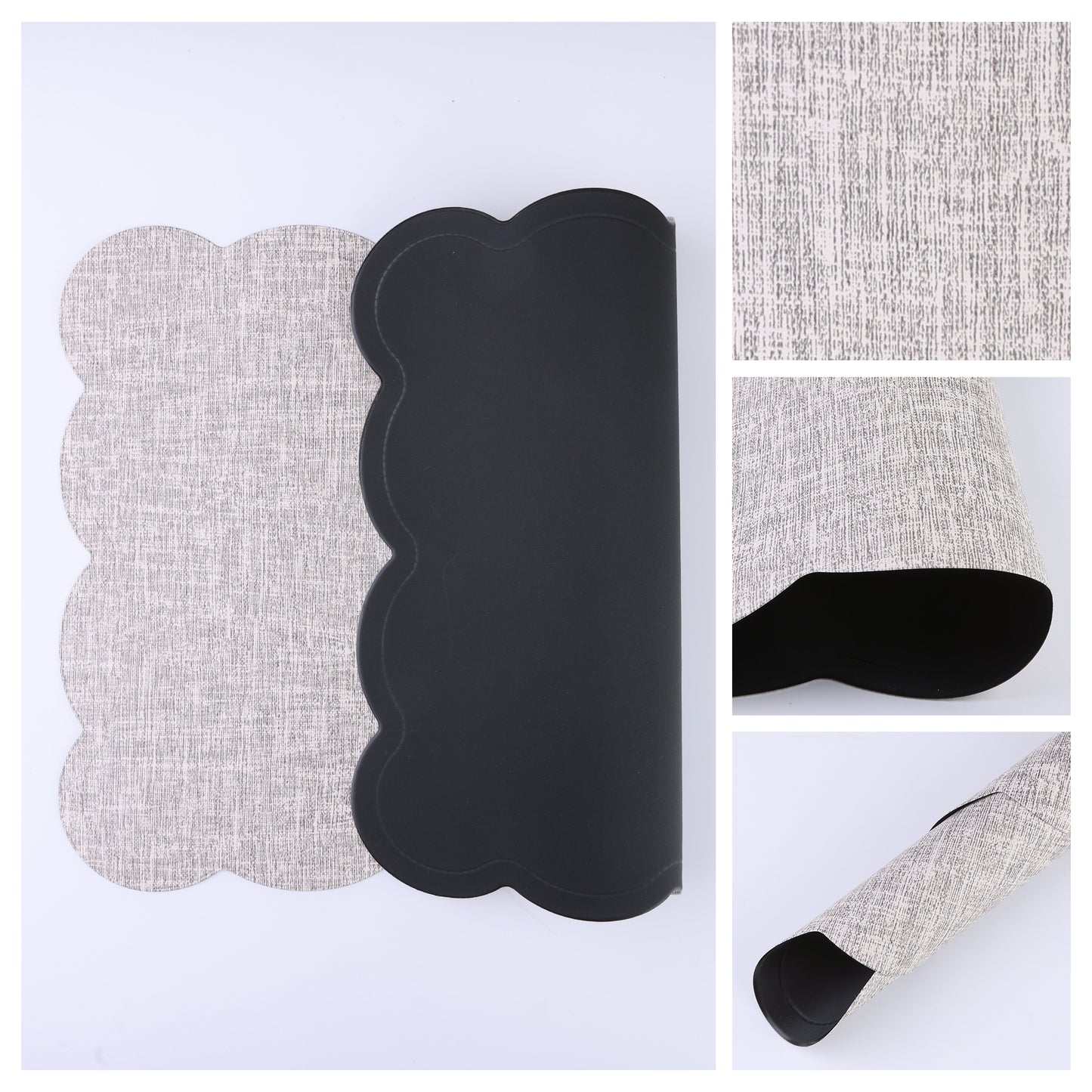 Placemats Set of 6 Ruffle Placemats for Kitchen Dining Table Decor Table Placemats 18*12in