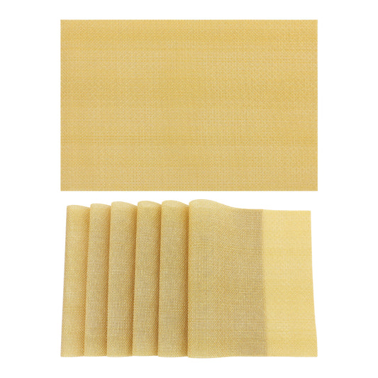 Juego de 6 manteles individuales de PVC para decoración de mesa de comedor, lavables para interior y exterior, 45,7 x 30,5 cm