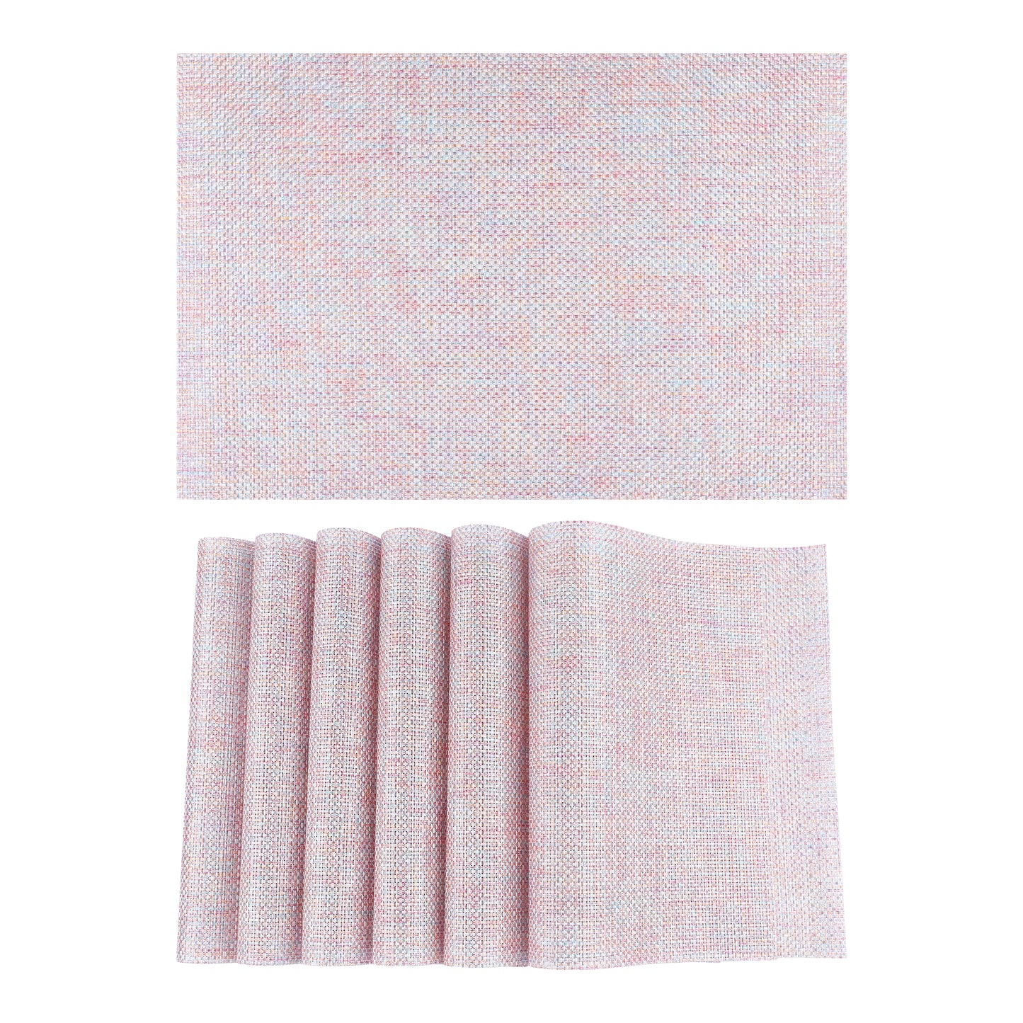 Placemats Set of 6 PVC for Dining Table Decor Indoor Outdoor Washable 18*12in