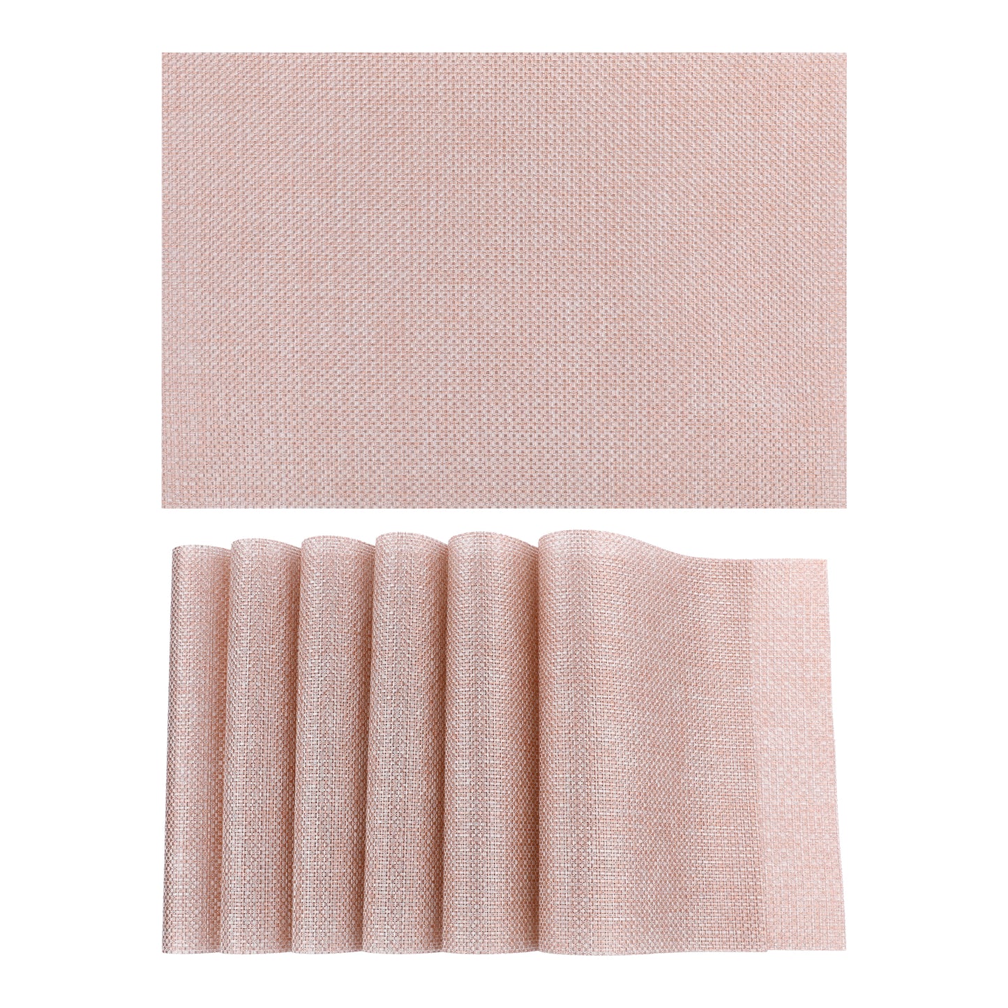 Juego de 6 manteles individuales de PVC para decoración de mesa de comedor, lavables para interior y exterior, 45,7 x 30,5 cm