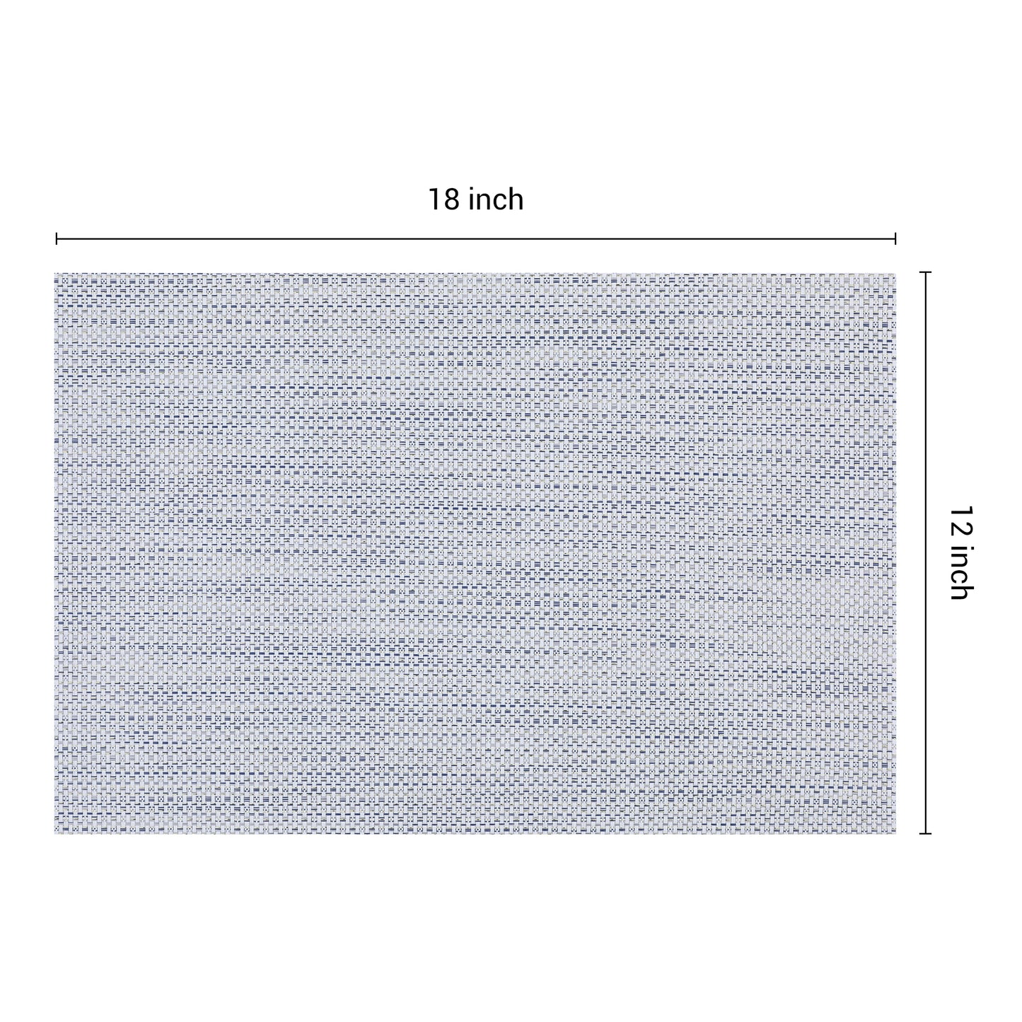 Placemats Set of 6 PVC Solid for Dining Table Decor Washable 18*12in