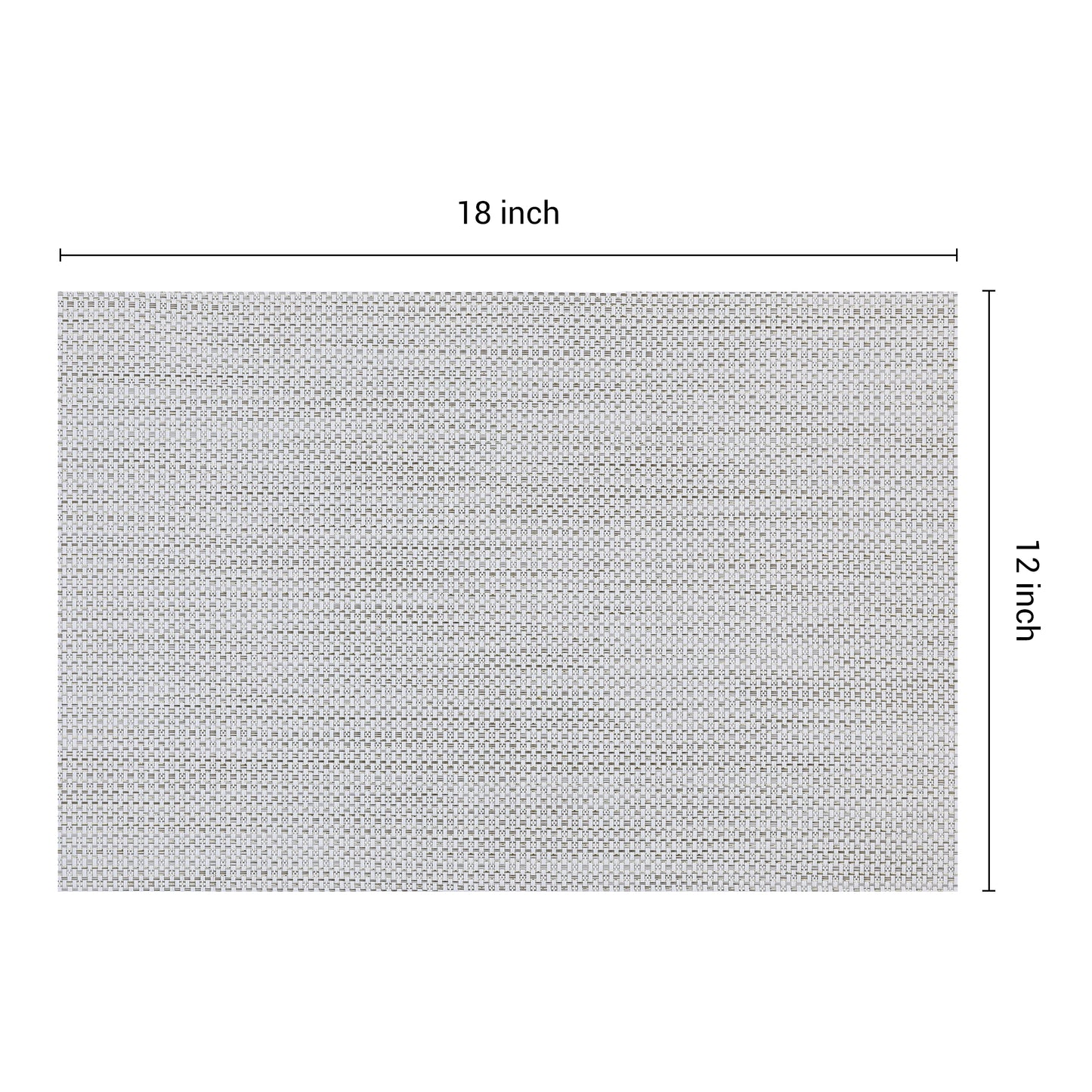 Placemats Set of 6 PVC Solid for Dining Table Decor Washable 18*12in