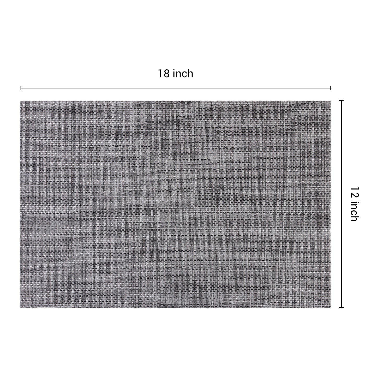 Placemats Set of 6 PVC Solid for Dining Table Decor Washable 18*12in