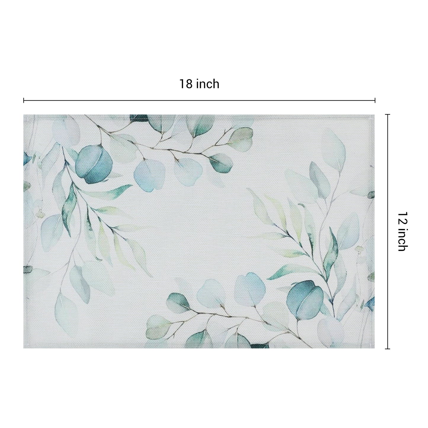 Farmhouse Leaf Placemats Set of 6 Linen for Dining Table Decor Washable Wipe Clean 18*12in