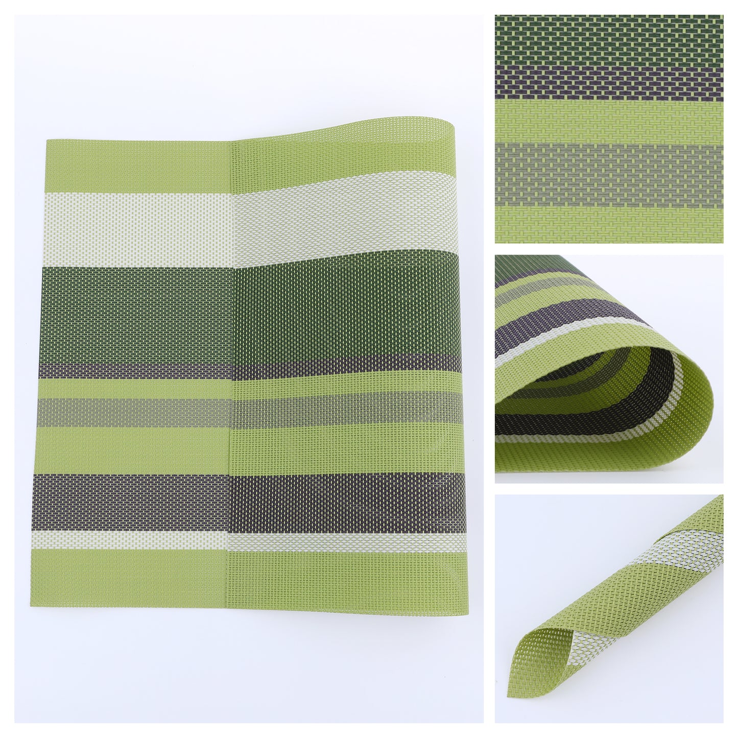 Morden Placemats Set of 6 PVC for Dining Table Decor Wipe Clean 18*12in