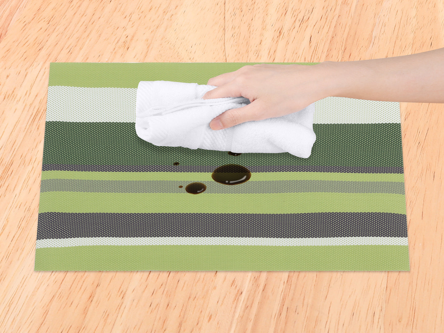 Morden Placemats Set of 6 PVC for Dining Table Decor Wipe Clean 18*12in