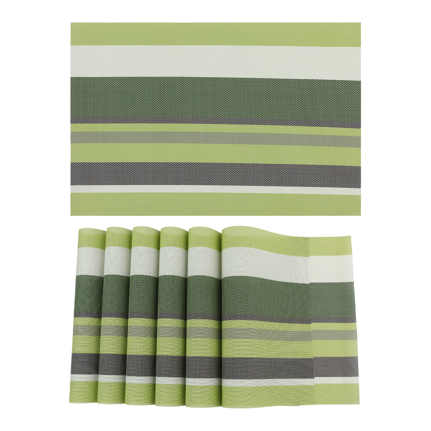Morden Placemats Set of 6 PVC for Dining Table Decor Wipe Clean 18*12in