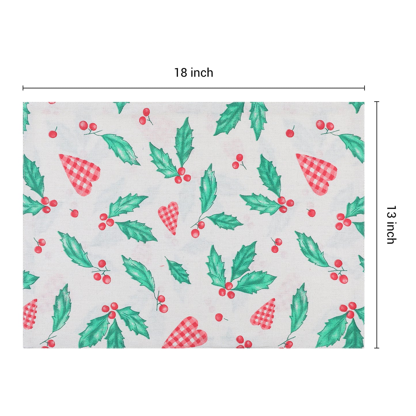 Farmhouse Set of 4 Polyester Placemats for Dining Table Decor Washable 18*13in