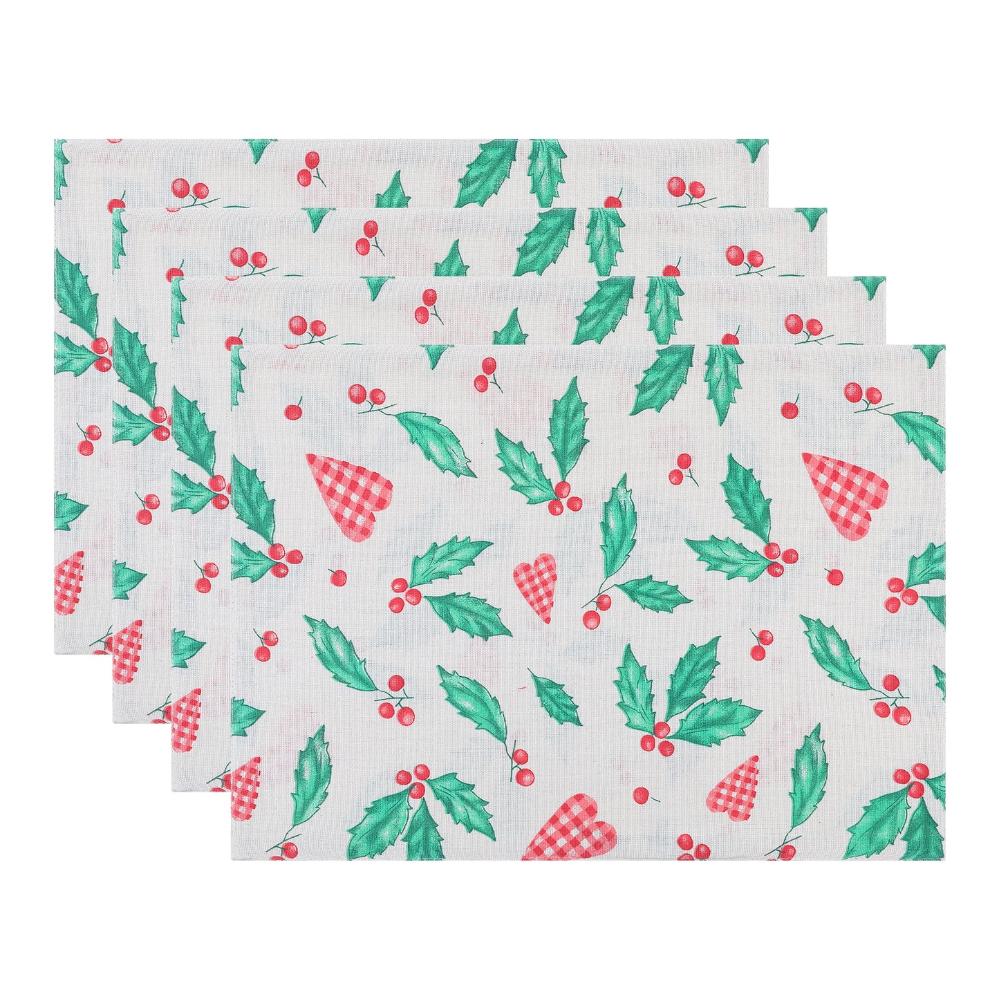 Farmhouse Set of 4 Polyester Placemats for Dining Table Decor Washable 18*13in
