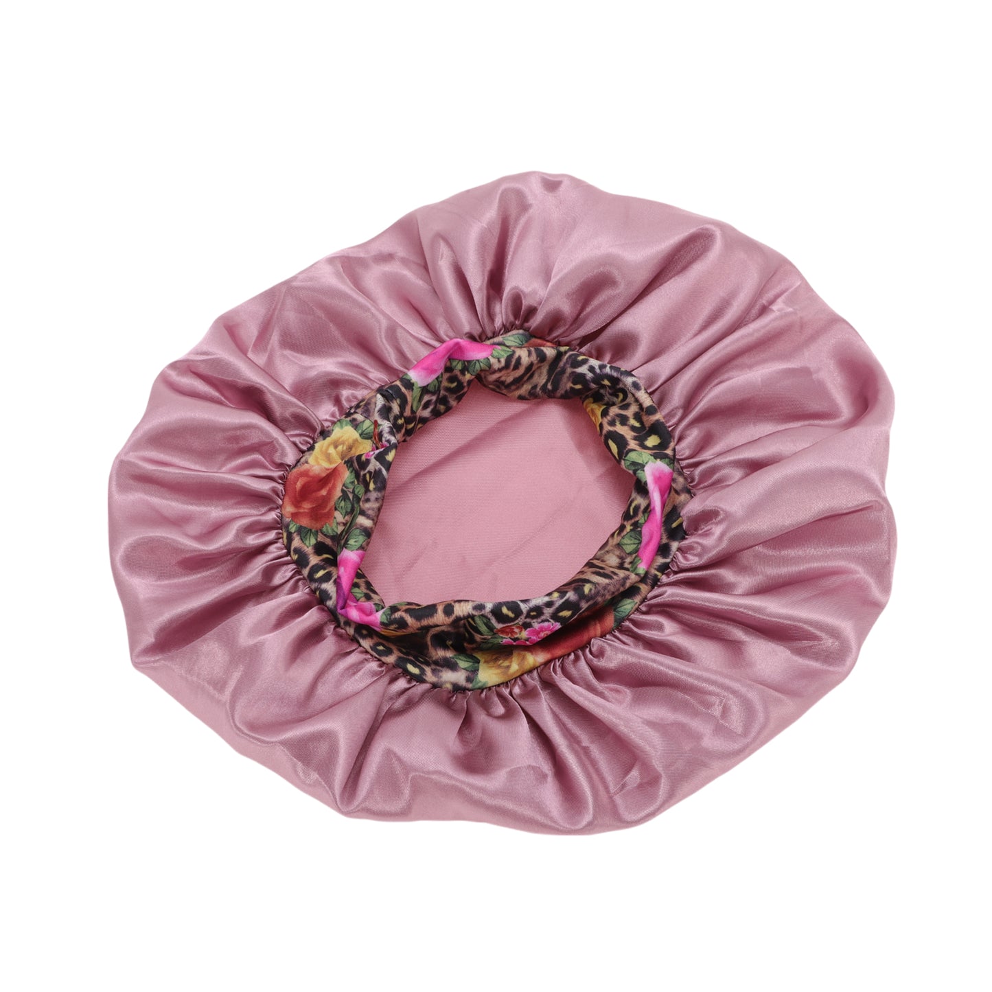 1 Pc Women Durable Shower Cap for Bathroom Hotel Rose Gold Tone