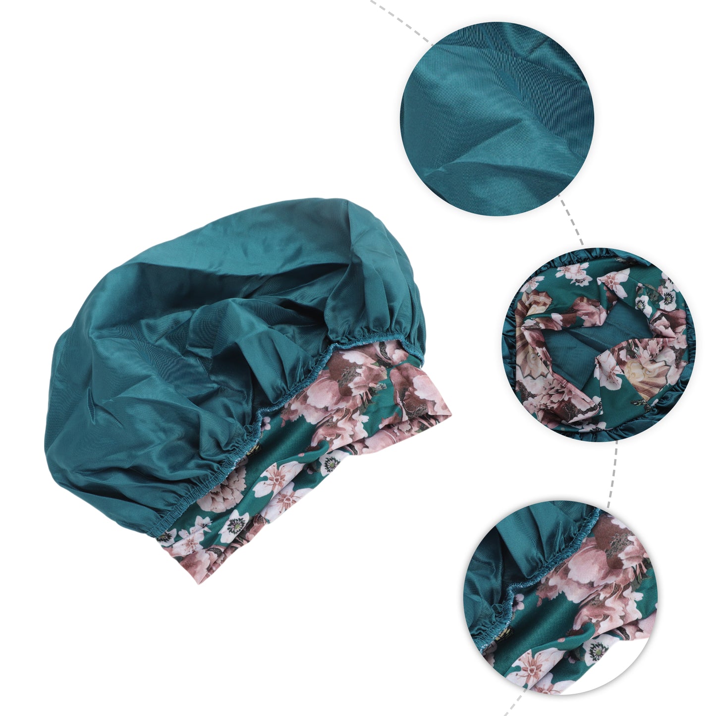 1 Pc Women Durable Shower Cap for Bathroom Hotel Blue