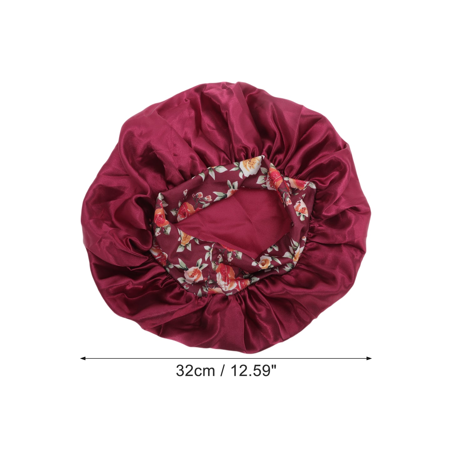 1 Pc Women Durable Shower Cap for Bathroom Hotel Wine Red