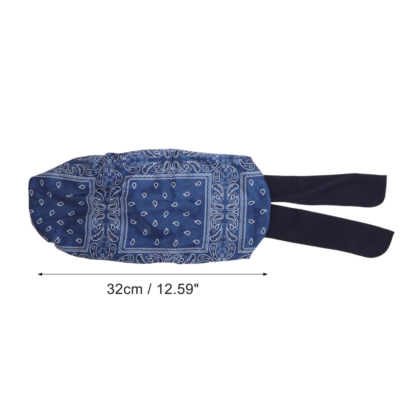 1 Pc Women Ribbon Shower Cap for Business Travel Navy Blue
