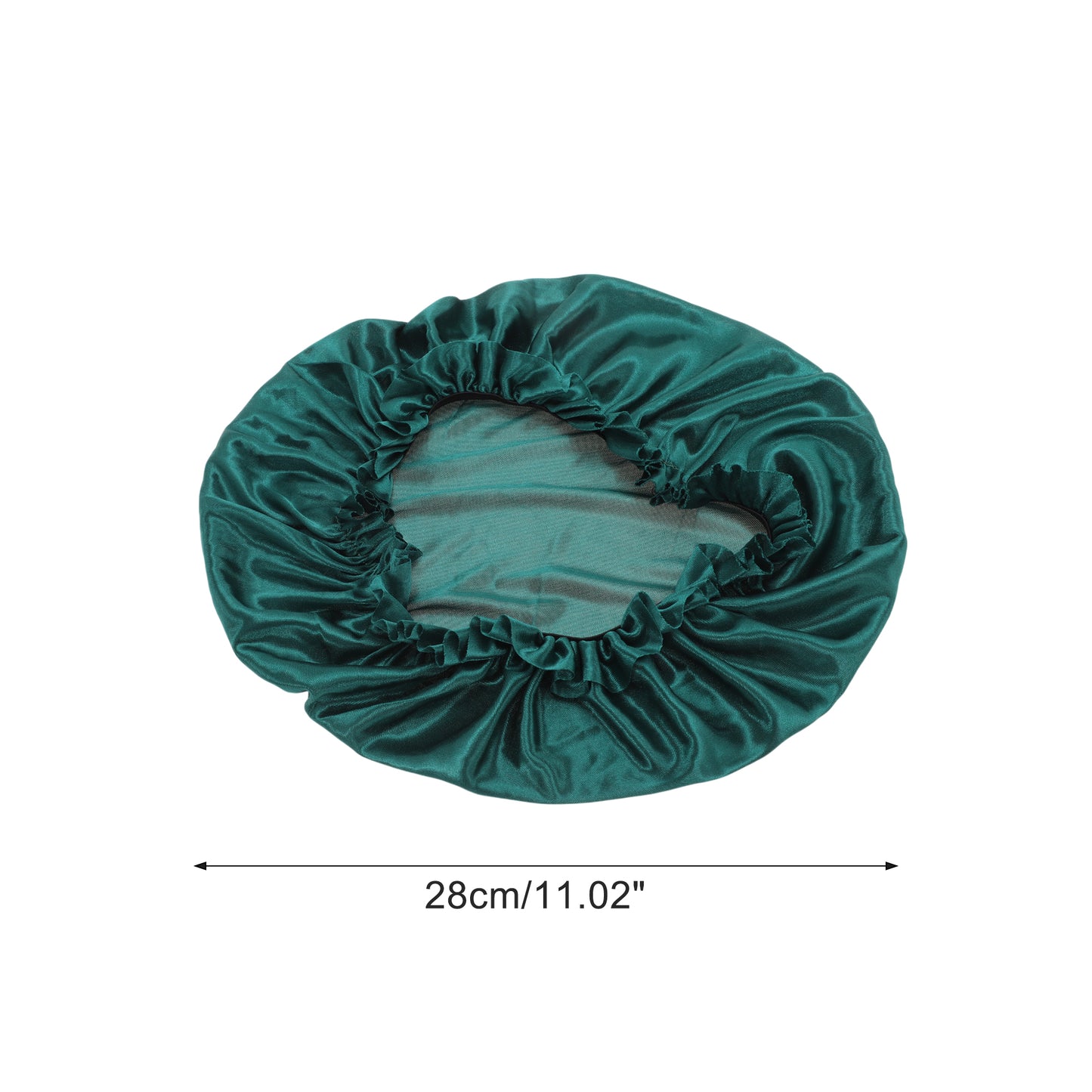 2 Pcs Women Durable Stretcht Shower Cap for Hotel Travel Green