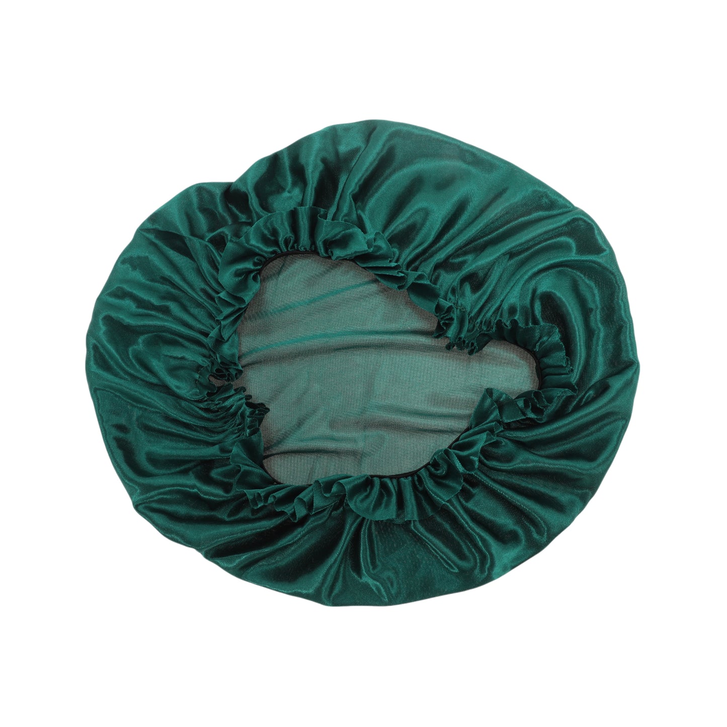 2 Pcs Women Durable Stretcht Shower Cap for Hotel Travel Green