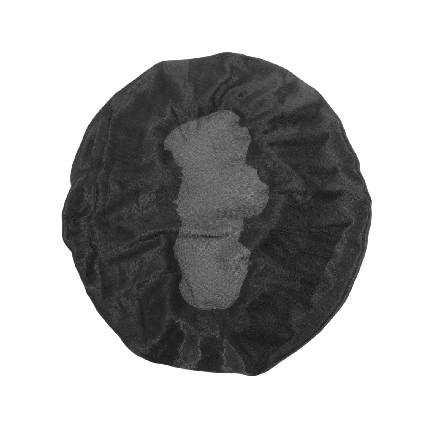 2 Pcs Women Durable Stretcht Shower Cap for Hotel Travel Black