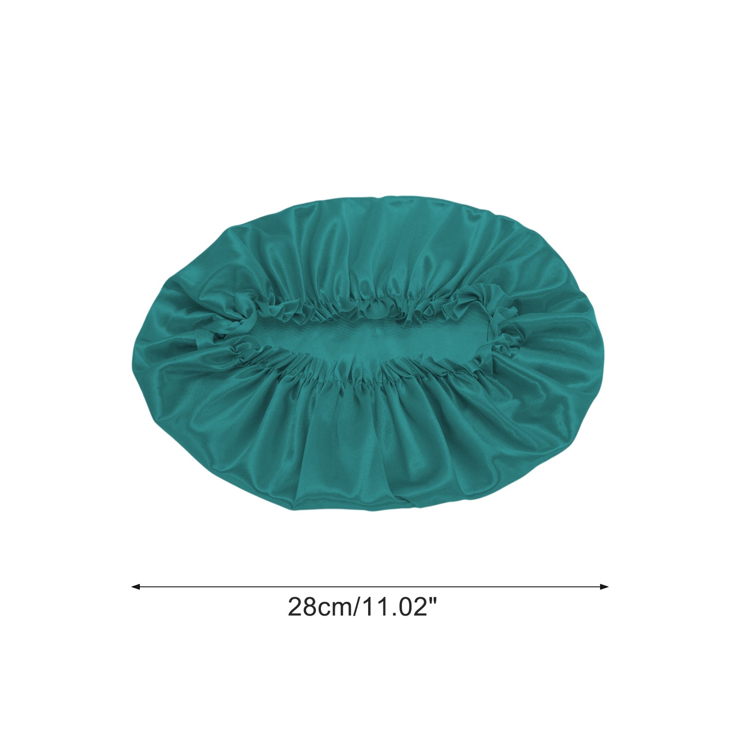 2 Pcs Women Durable Stretcht Shower Cap for Hotel Travel Peacock Blue
