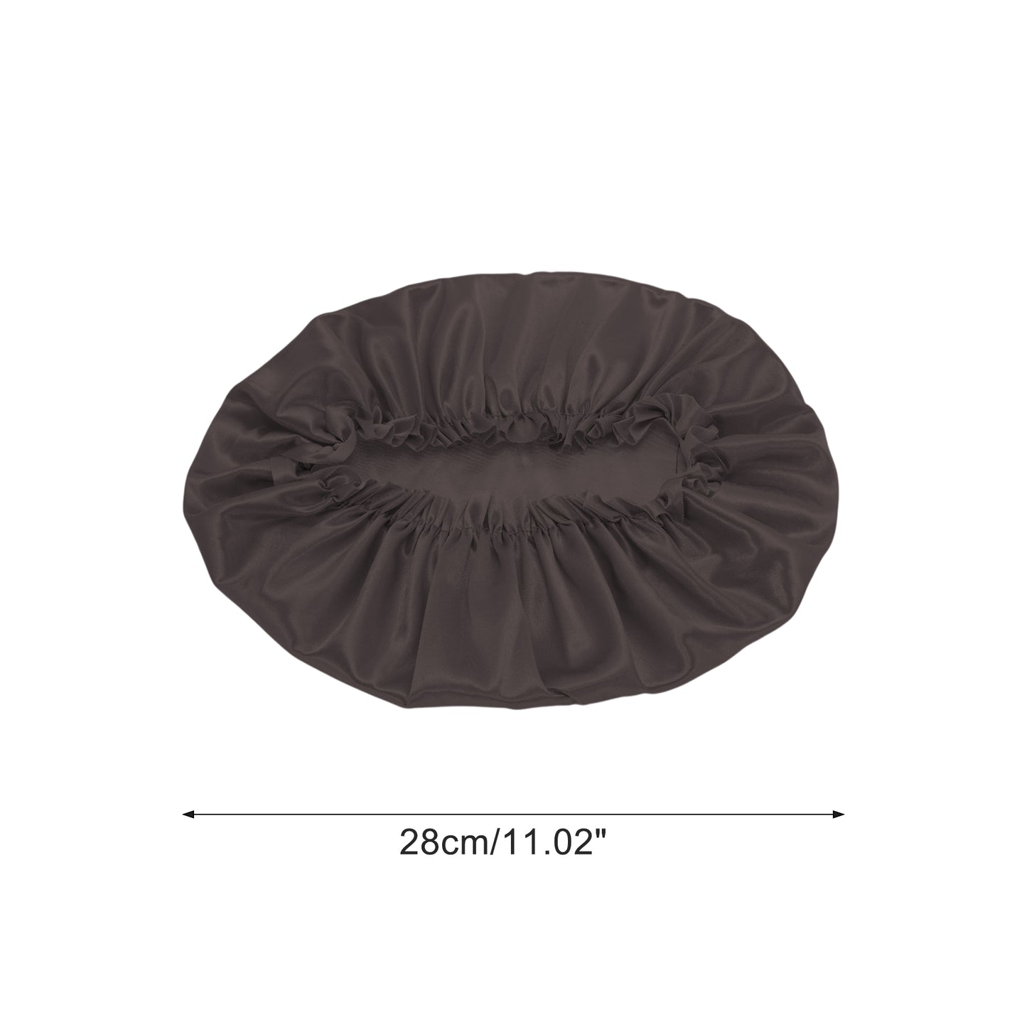 2 Pcs Women Durable Stretcht Shower Cap for Hotel Travel Coffee Color