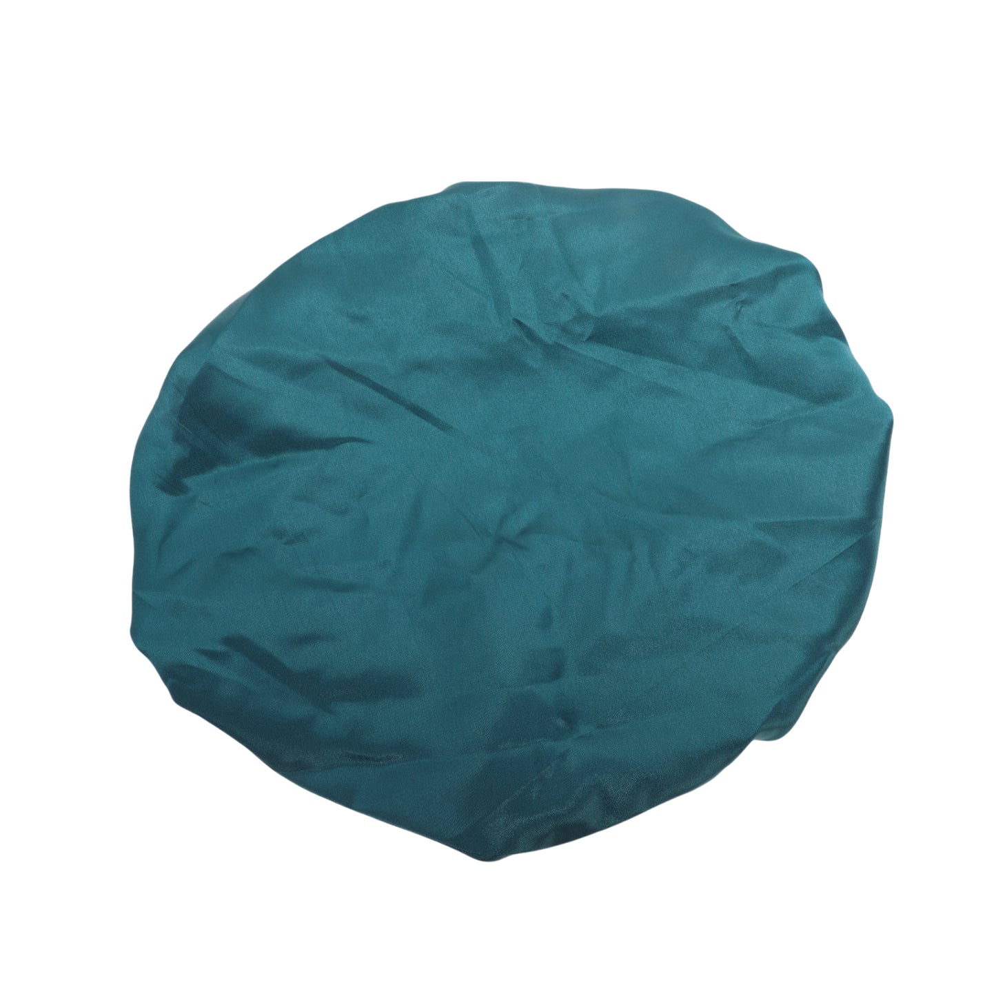 1 Pc Women Adjustable Double Layer Shower Cap for Business Travel Peacock Blue