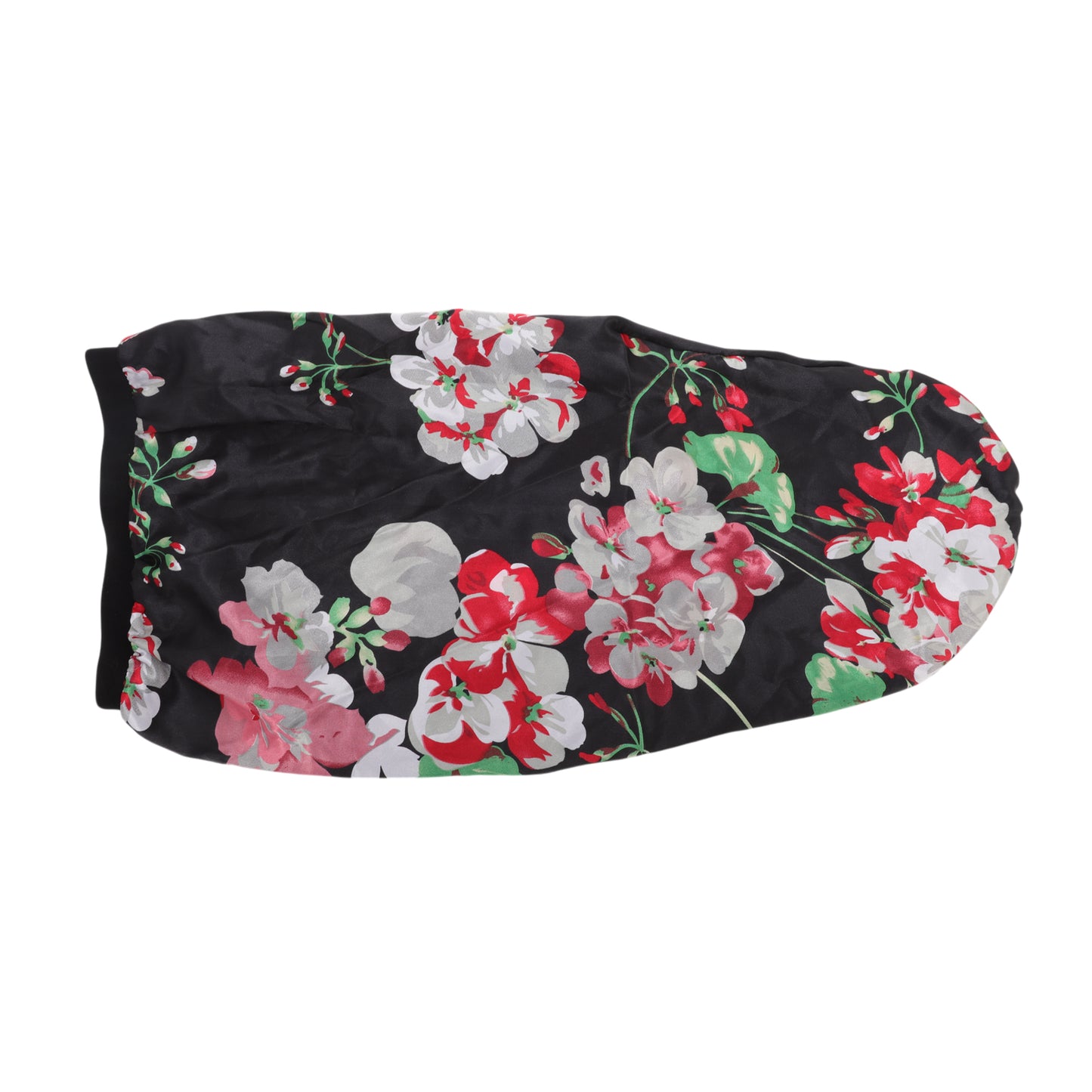 1 Pc Women Adjustable Double Layer Shower Cap for Business Travel Black Flower