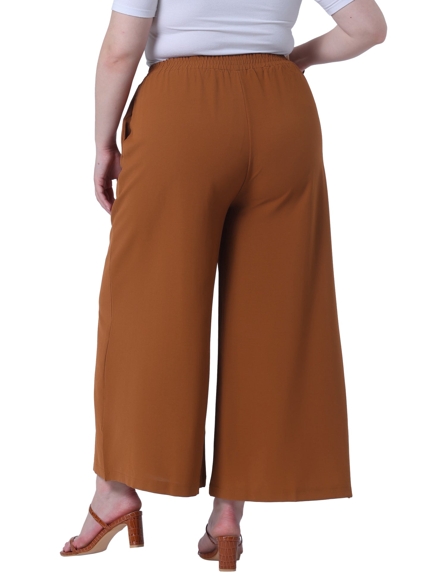 Women Plus Size Palazzo Pants Wide Leg with Pockets Casual Summer Pants