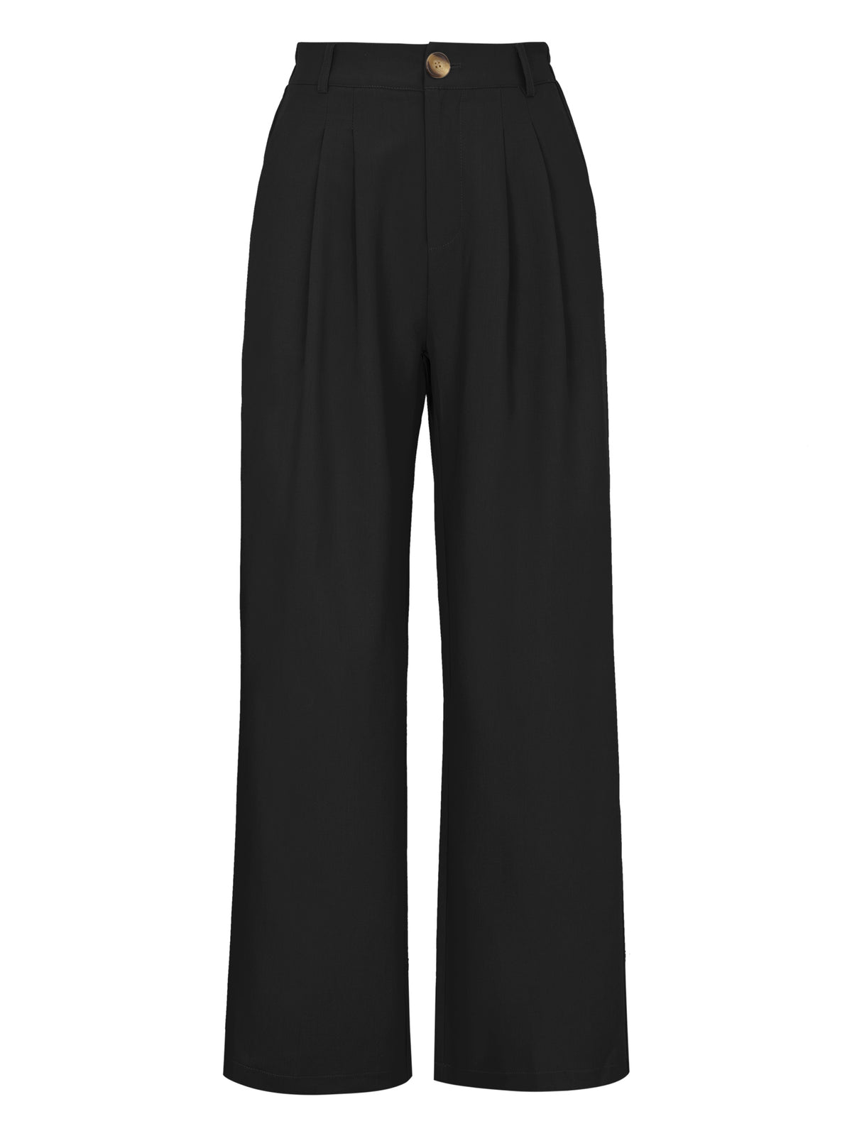 Women's High Elastic Waisted Office Work Trousers Palazzo Wide Leg Dress Pants