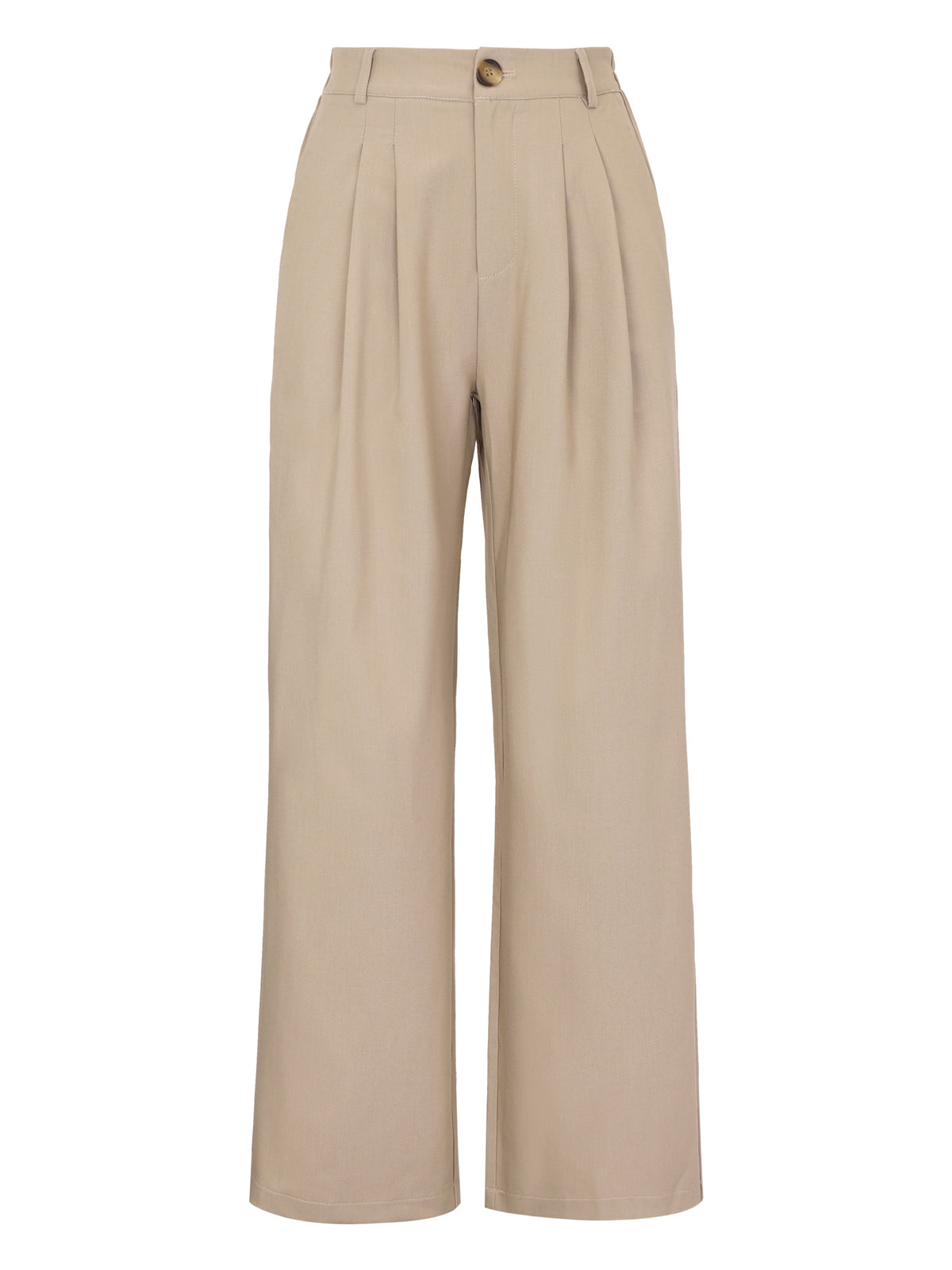Women's High Elastic Waisted Office Work Trousers Palazzo Wide Leg Dress Pants