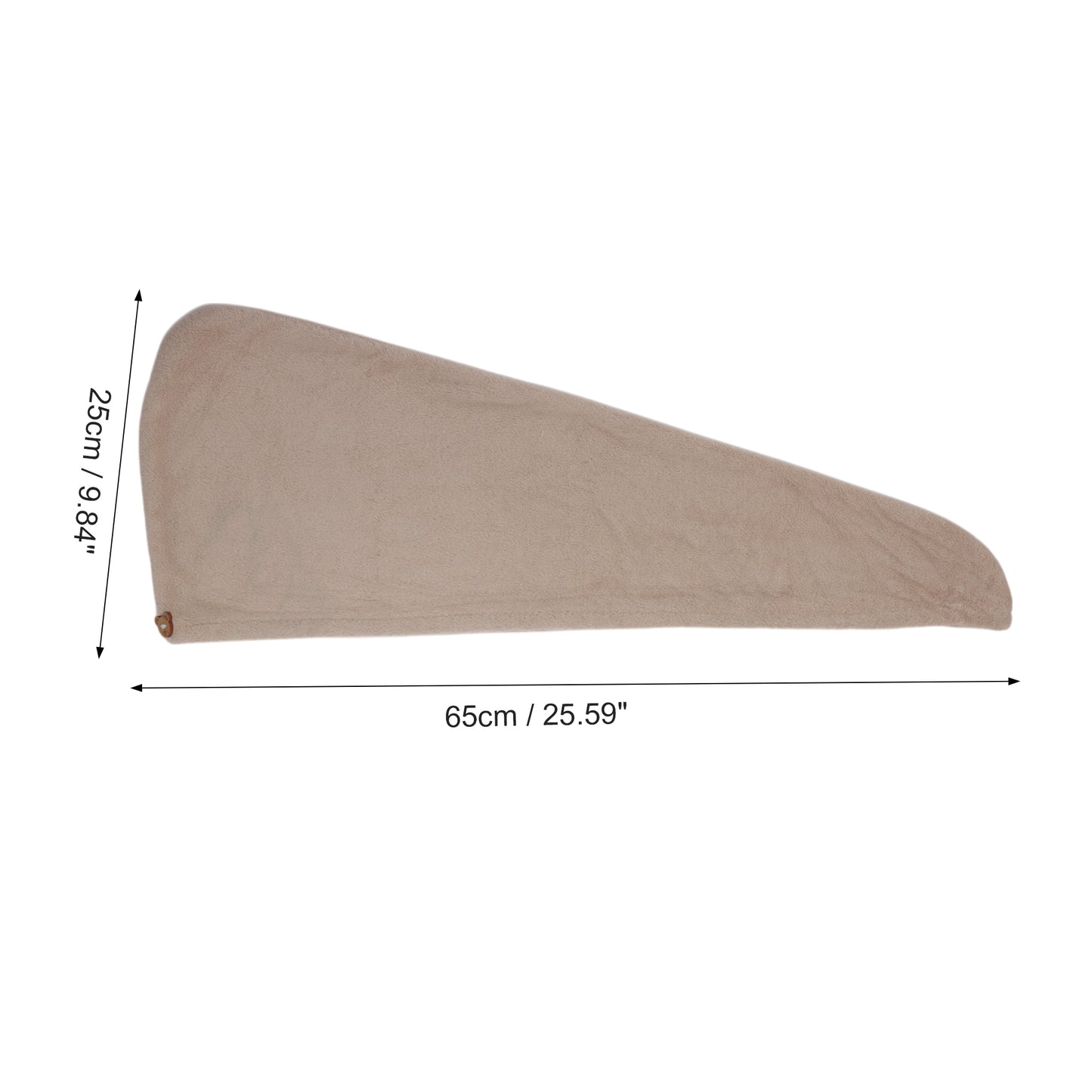 1 Pc Women Single Layer Head Towel Hair Towel Cap for Travel Brown