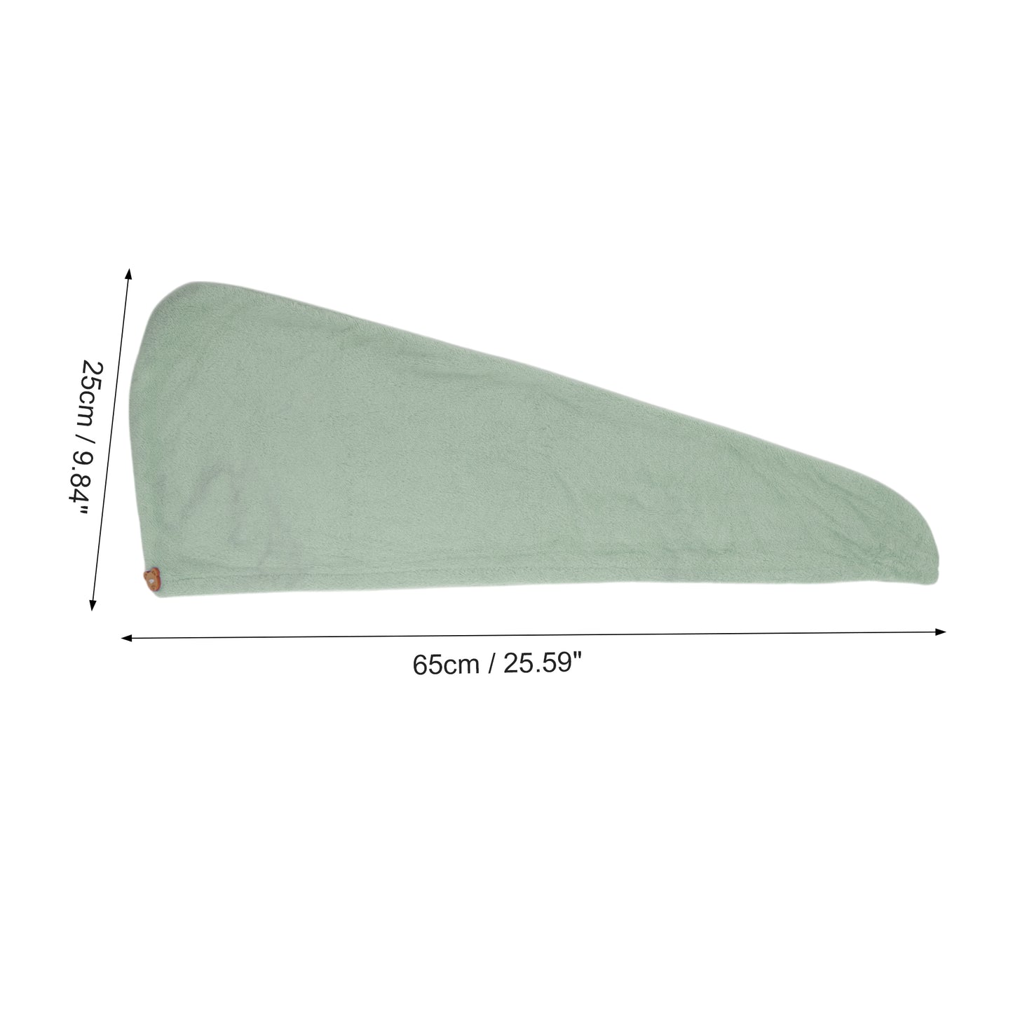 1 Pc Women Single Layer Head Towel Hair Towel Cap for Travel Green