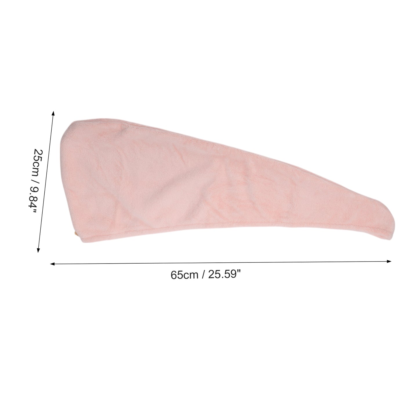 1 Pc Women Single Thick Layer Head Towel Cap Hair Drying Towel Pink