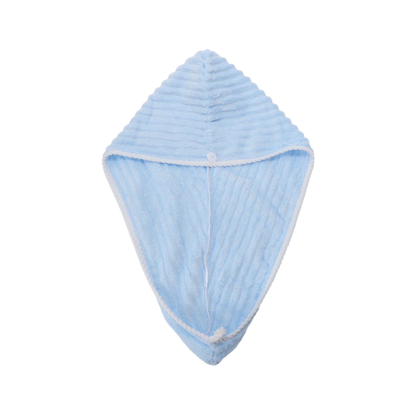 Women Single Thick Layer Head Towel Hair Drying Towel Cap Light Blue