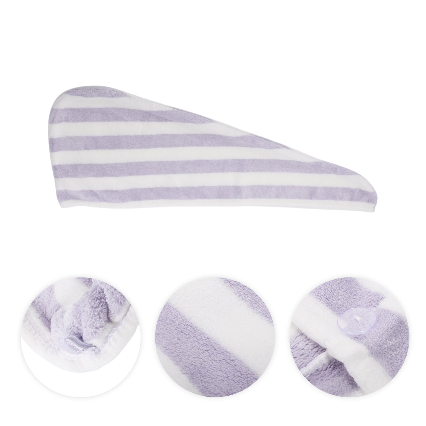 1 Pc Women Single Thick Layer Head Towel Cap Hair Drying Towel for Travel Purple