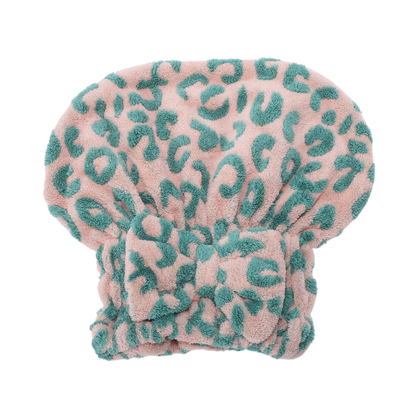 1 Pc Single Thick Butterfly Layer Head Towel Cap Hair Drying Towel Green