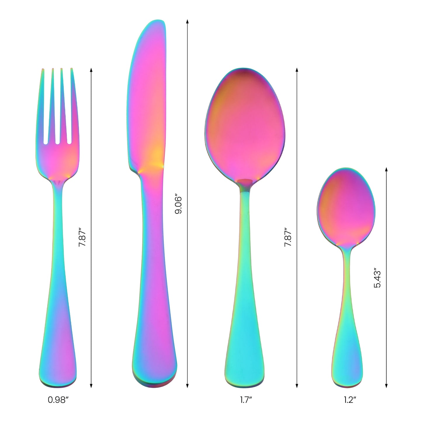 24 Pieces Silverware Set, Stainless Steel Flatware with Spoons and Forks Set