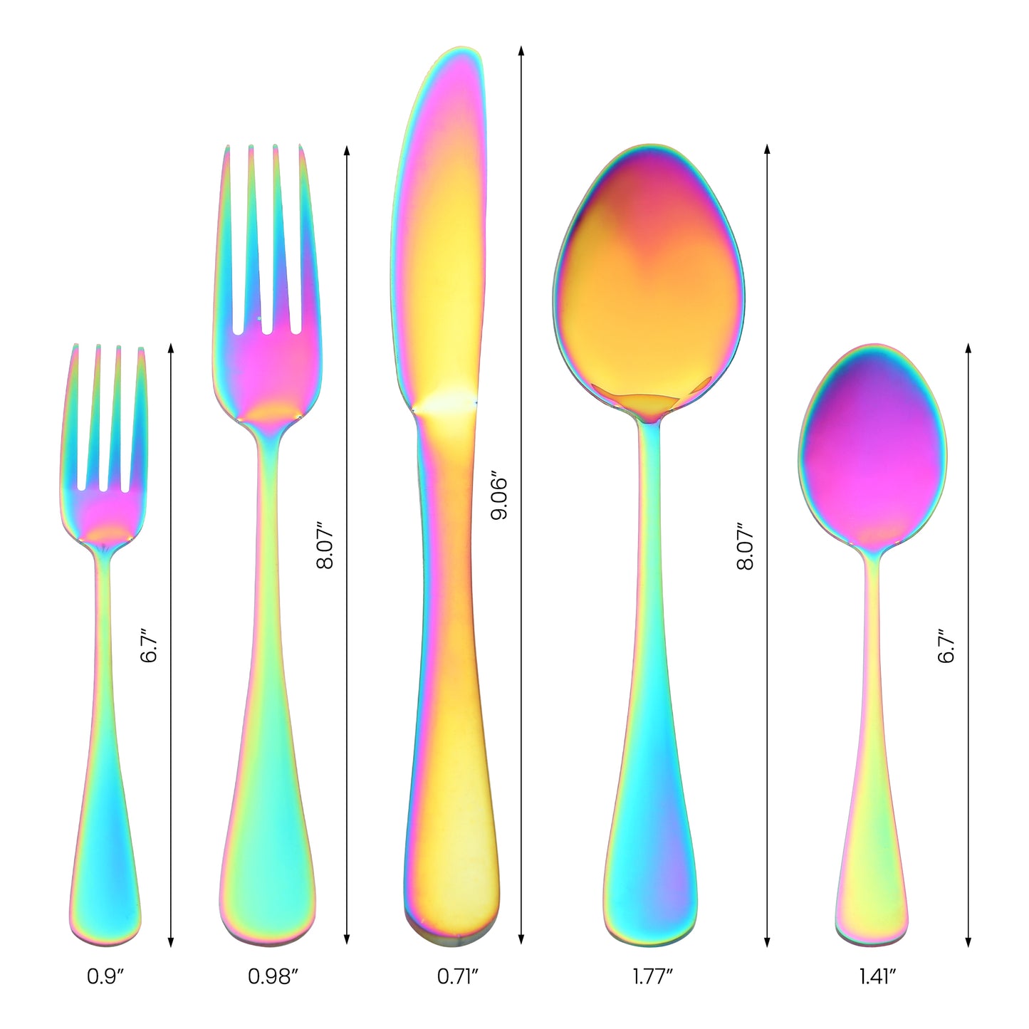 30 Pieces Stainless Steel Flatware Set Mirror Polished Cutlery with Spoons Forks Kitchen Tableware