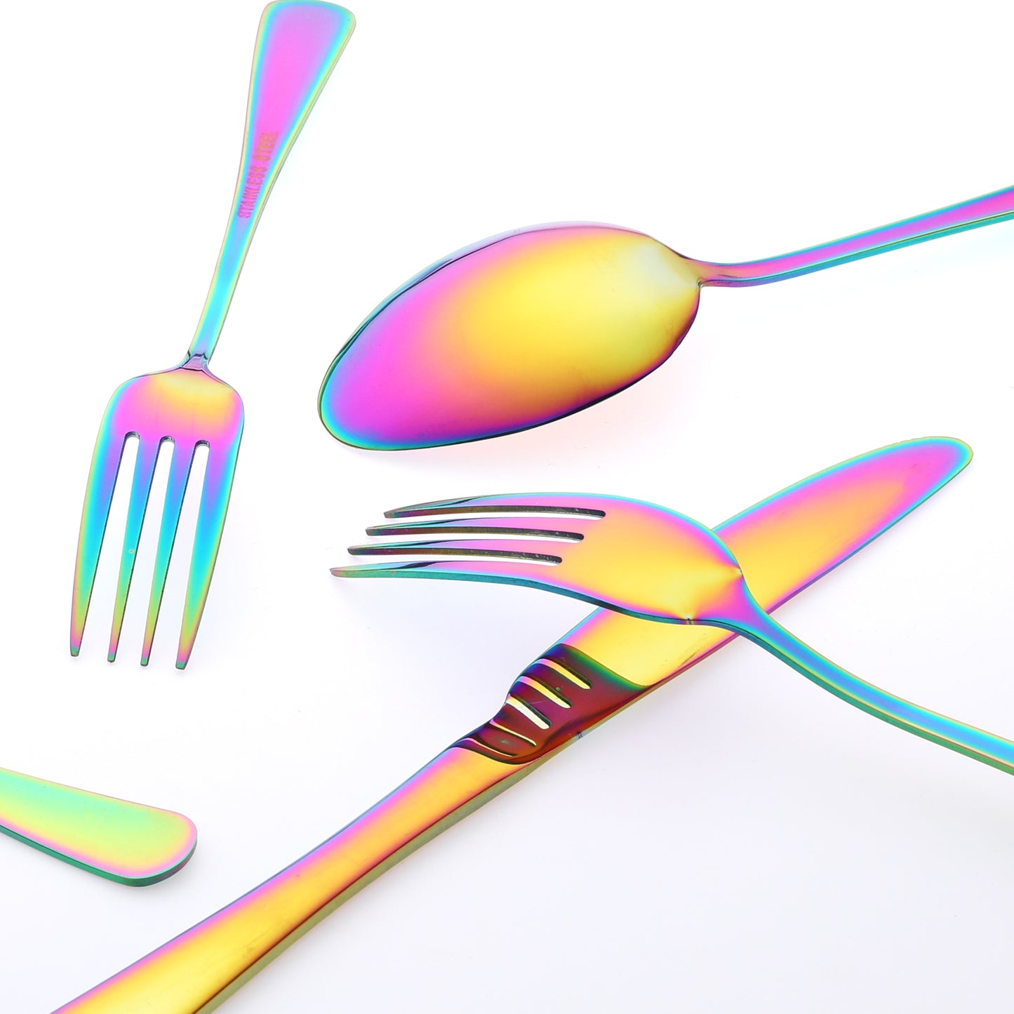 30 Pieces Stainless Steel Flatware Set Mirror Polished Cutlery with Spoons Forks Kitchen Tableware