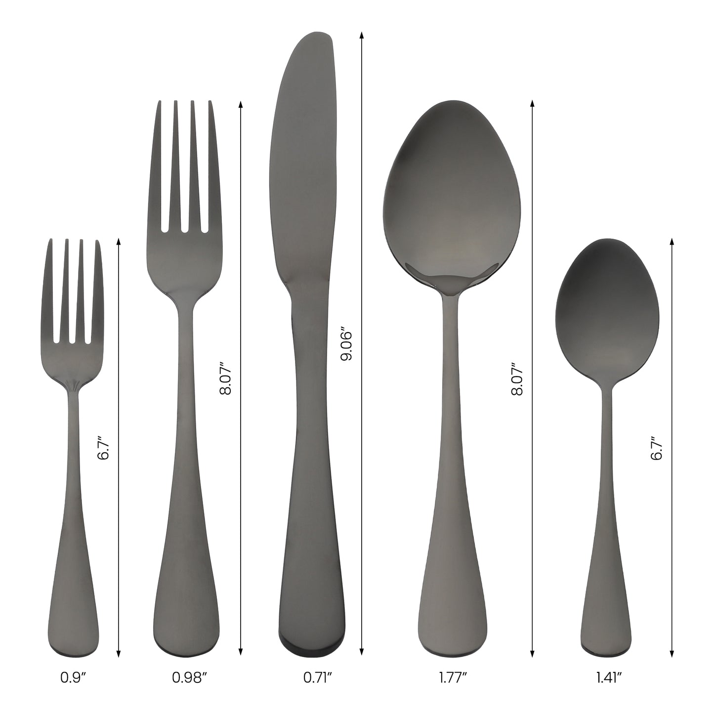 30 Pieces Stainless Steel Flatware Set Mirror Polished Cutlery with Spoons Forks Kitchen Tableware