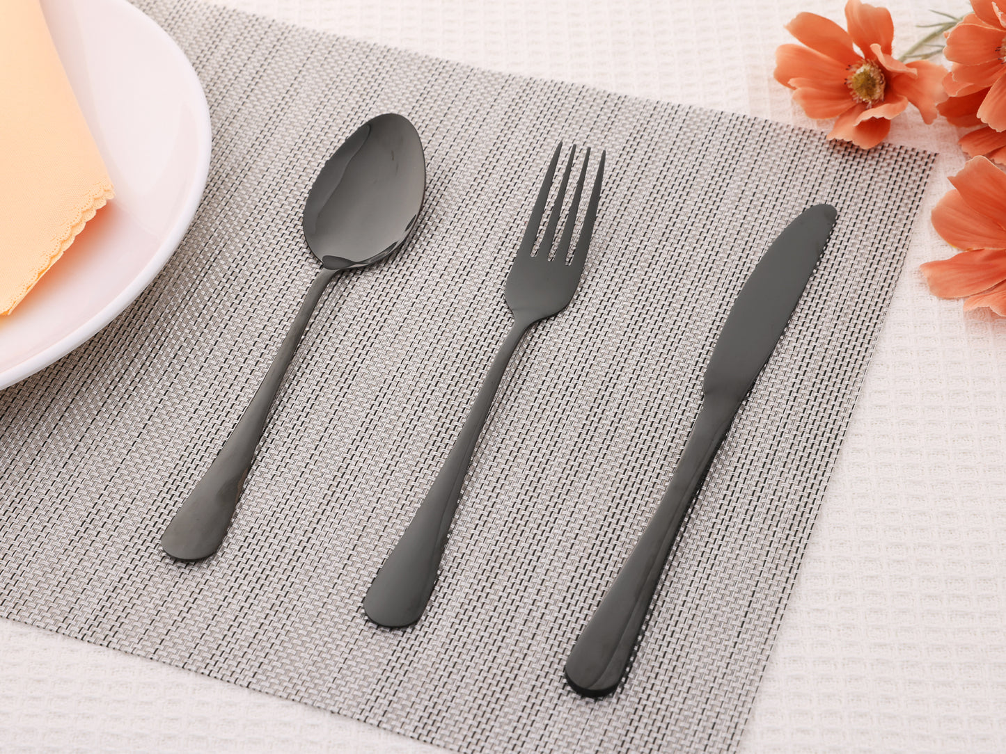 30 Pieces Stainless Steel Flatware Set Mirror Polished Cutlery with Spoons Forks Kitchen Tableware