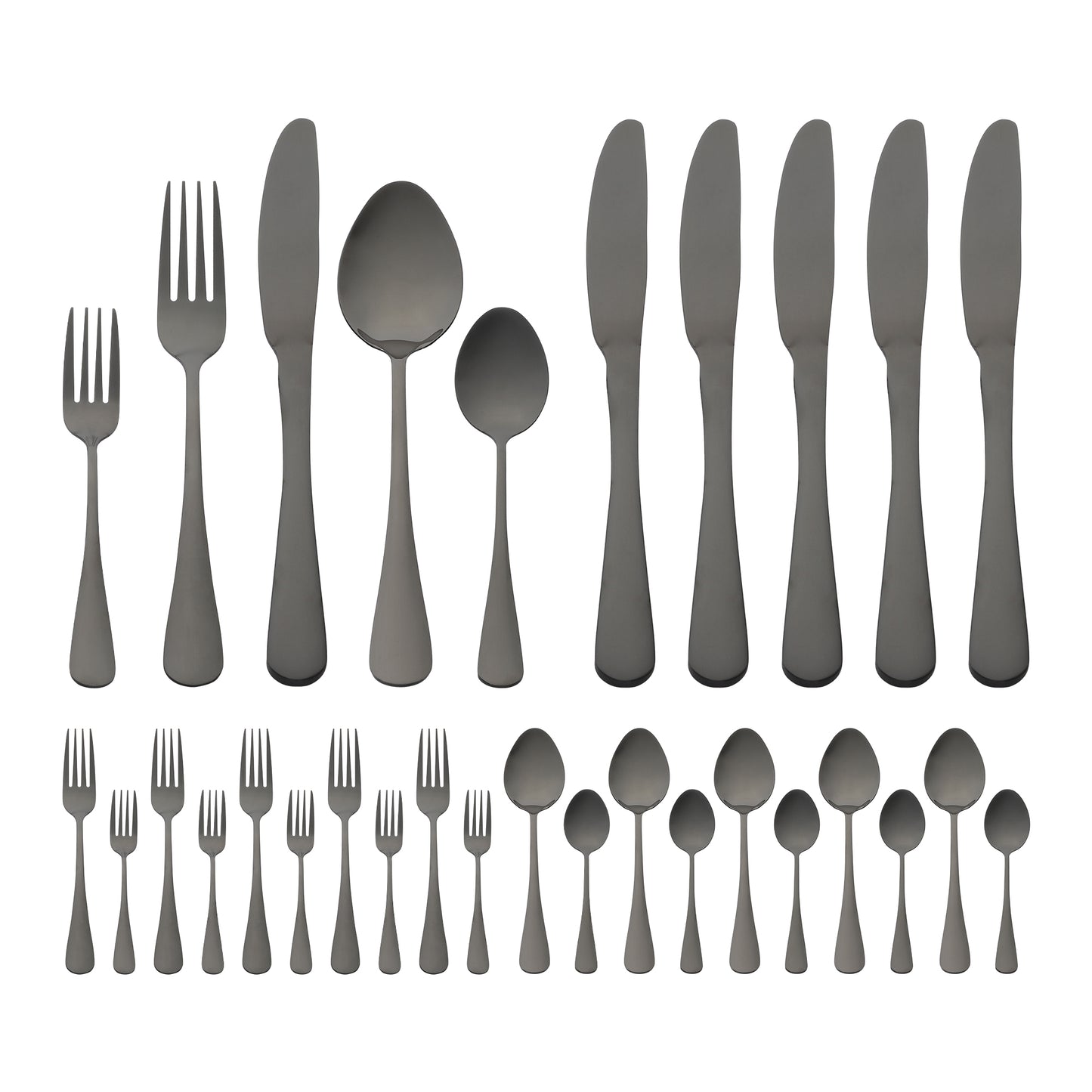 30 Pieces Stainless Steel Flatware Set Mirror Polished Cutlery with Spoons Forks Kitchen Tableware