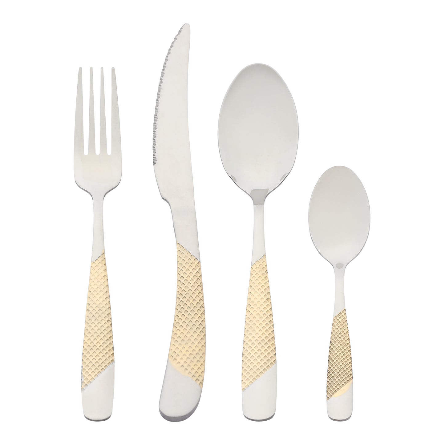 4 Pieces Stainless Steel Flatware Set, Mirror Polished Cutlery Set with Knife